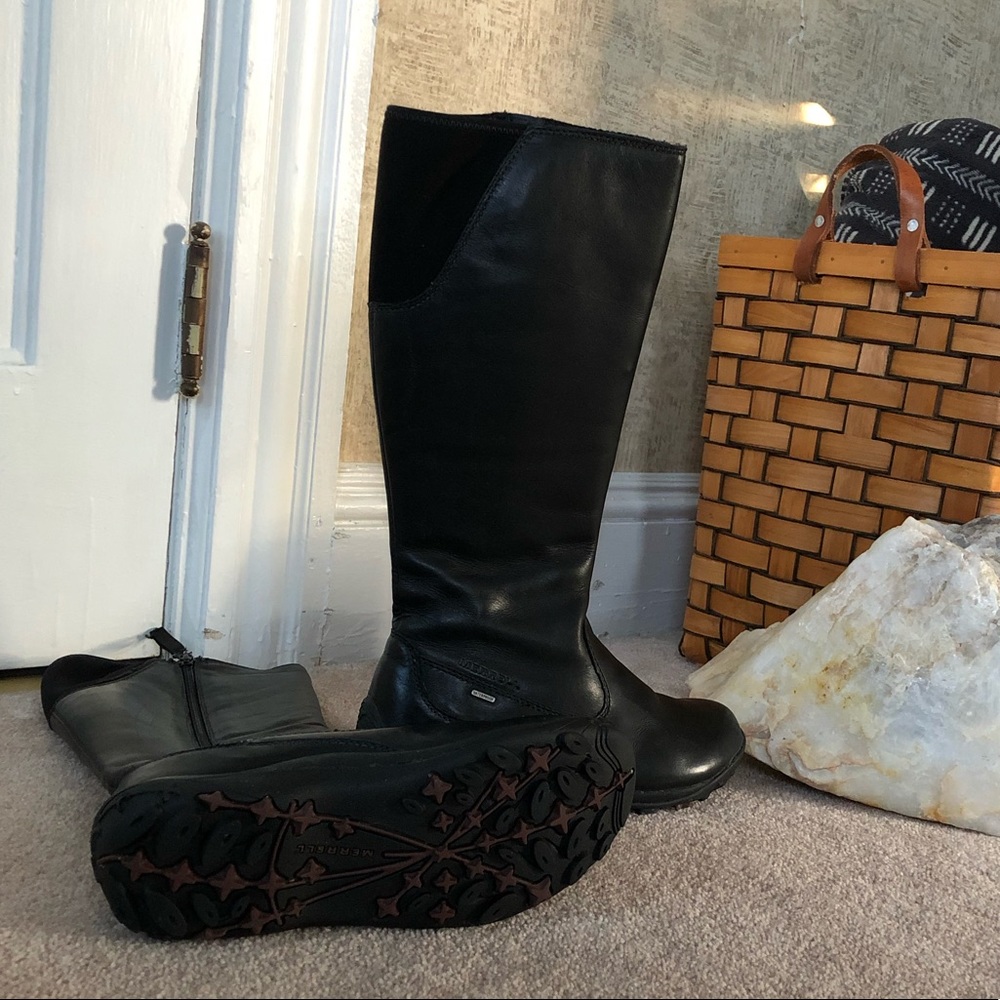 Merrell Saratov Black Waterproof Tall Boots